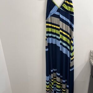 Charlotte Russe Blue Green Halter Sundress